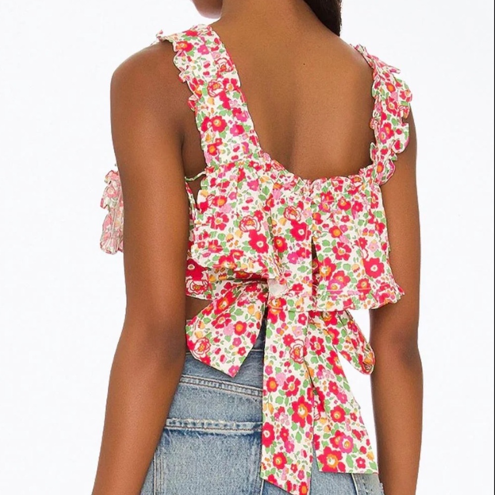 NWT For Love and Lemons Auden Crop Top Small - Picture 2 of 4